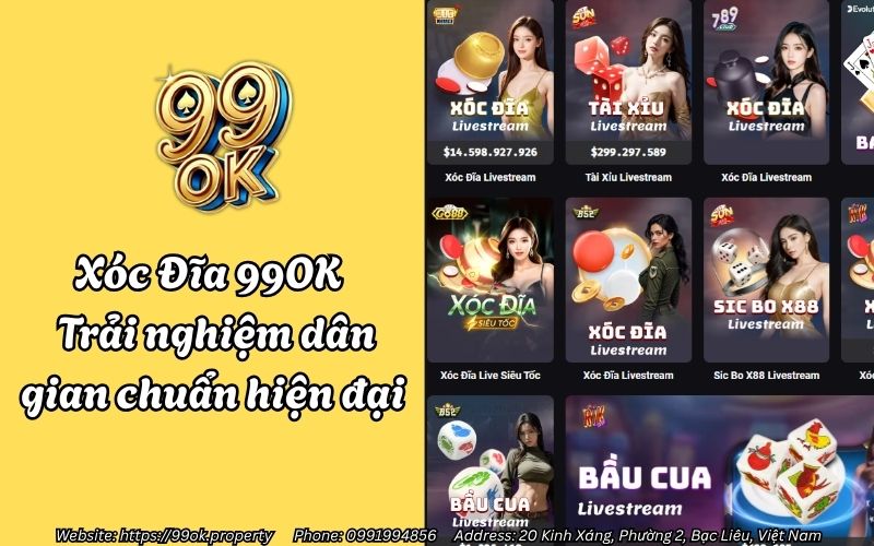 Xóc Đĩa 99OK – Trải nghiệm dân gian chuẩn hiện đại 1 xoc dia 99ok